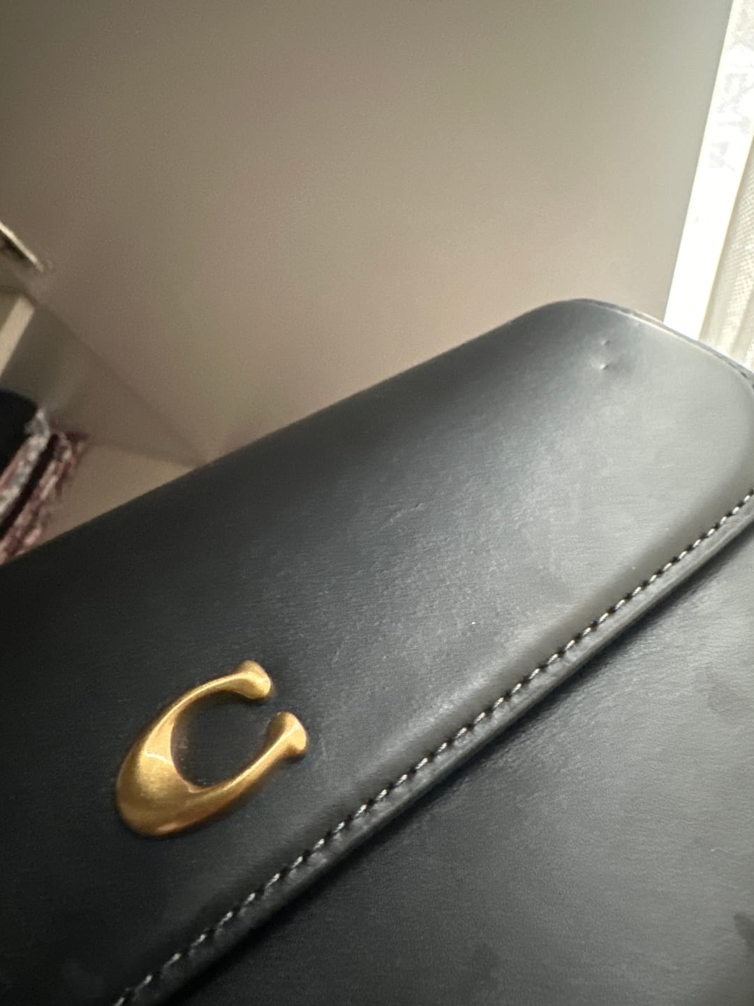 Customer photo review of Coach Women's Brook Flap Chain Bag Brass/Black