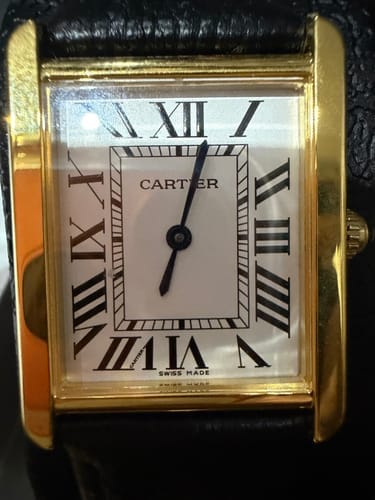 Customer photo review of TANK SOLO QUARTZ GOLD CASE CALF SKIN