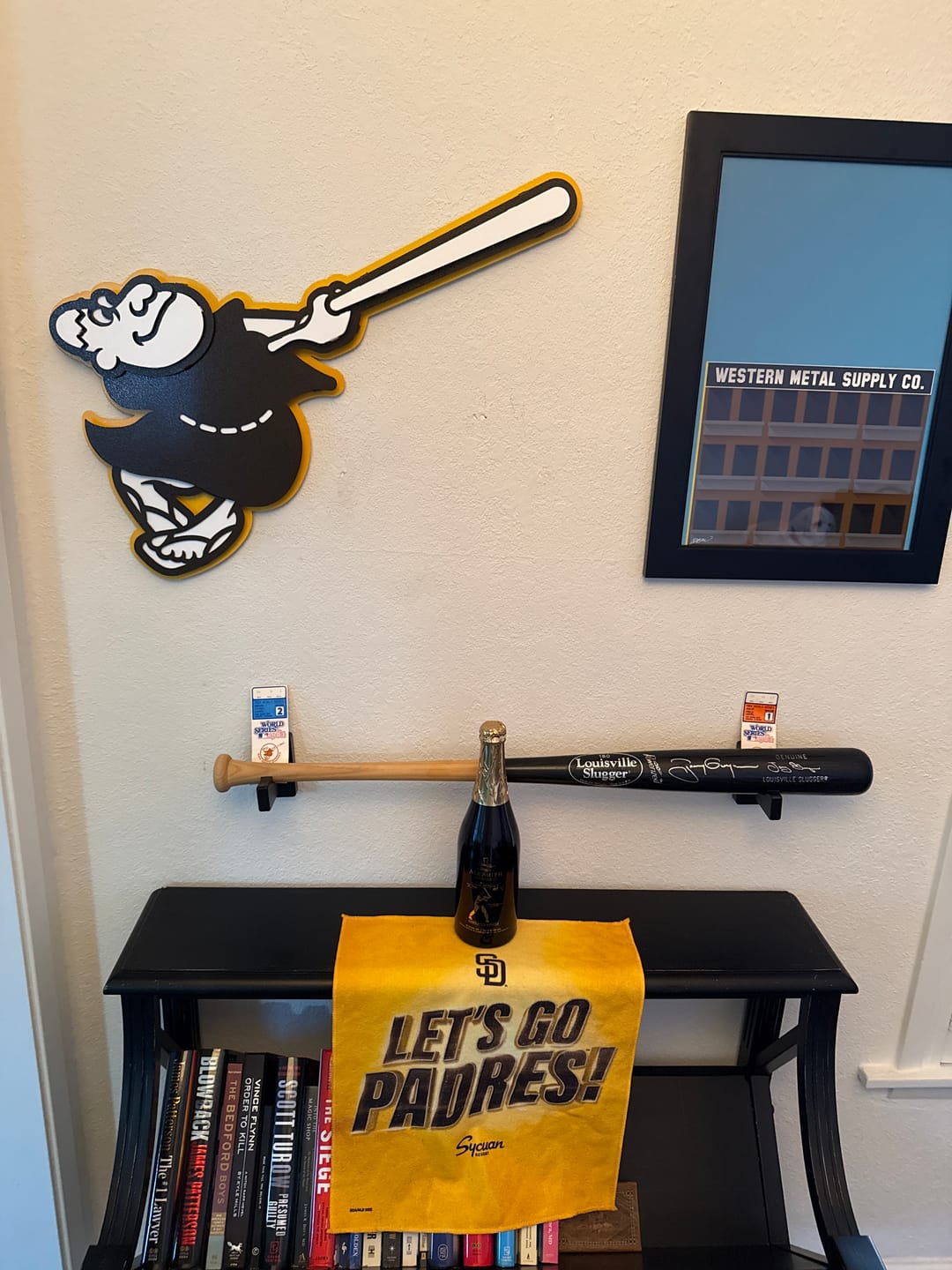 Customer photo review of San Diego Padres "Swinging Friar" 3D Vintage Metal Wall Art