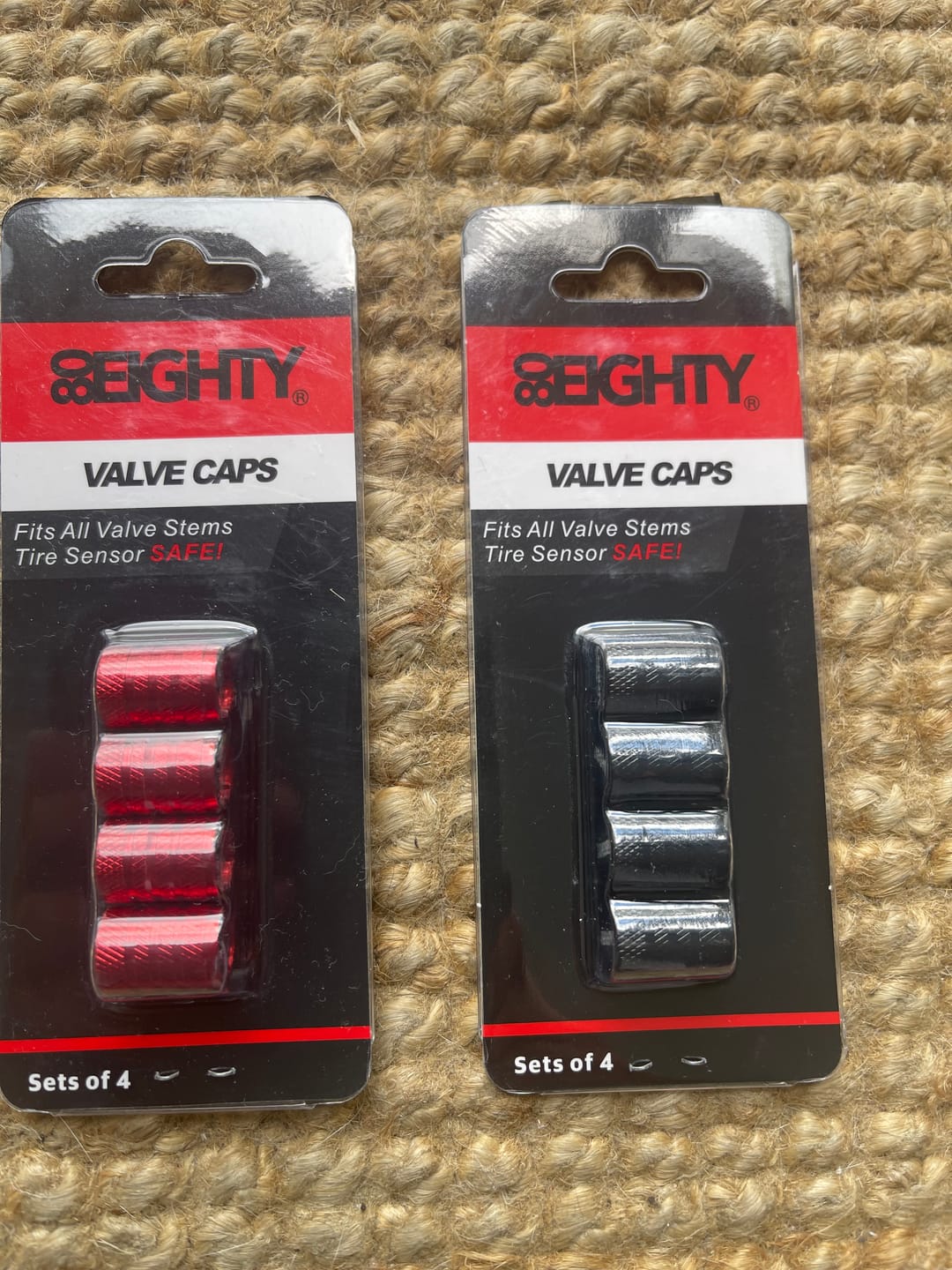 Customer photo review of 80Eighty® Red Valve Stem Caps