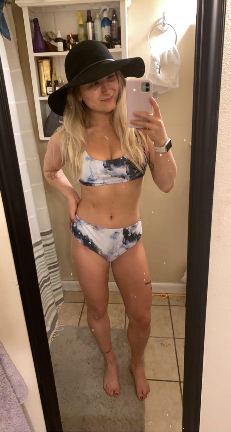 Customer photo review of Journey Square Neck High Waist Bikini 2 Pieces Set