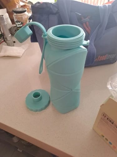 Customer photo review of Foldable Silicone Water Bottle