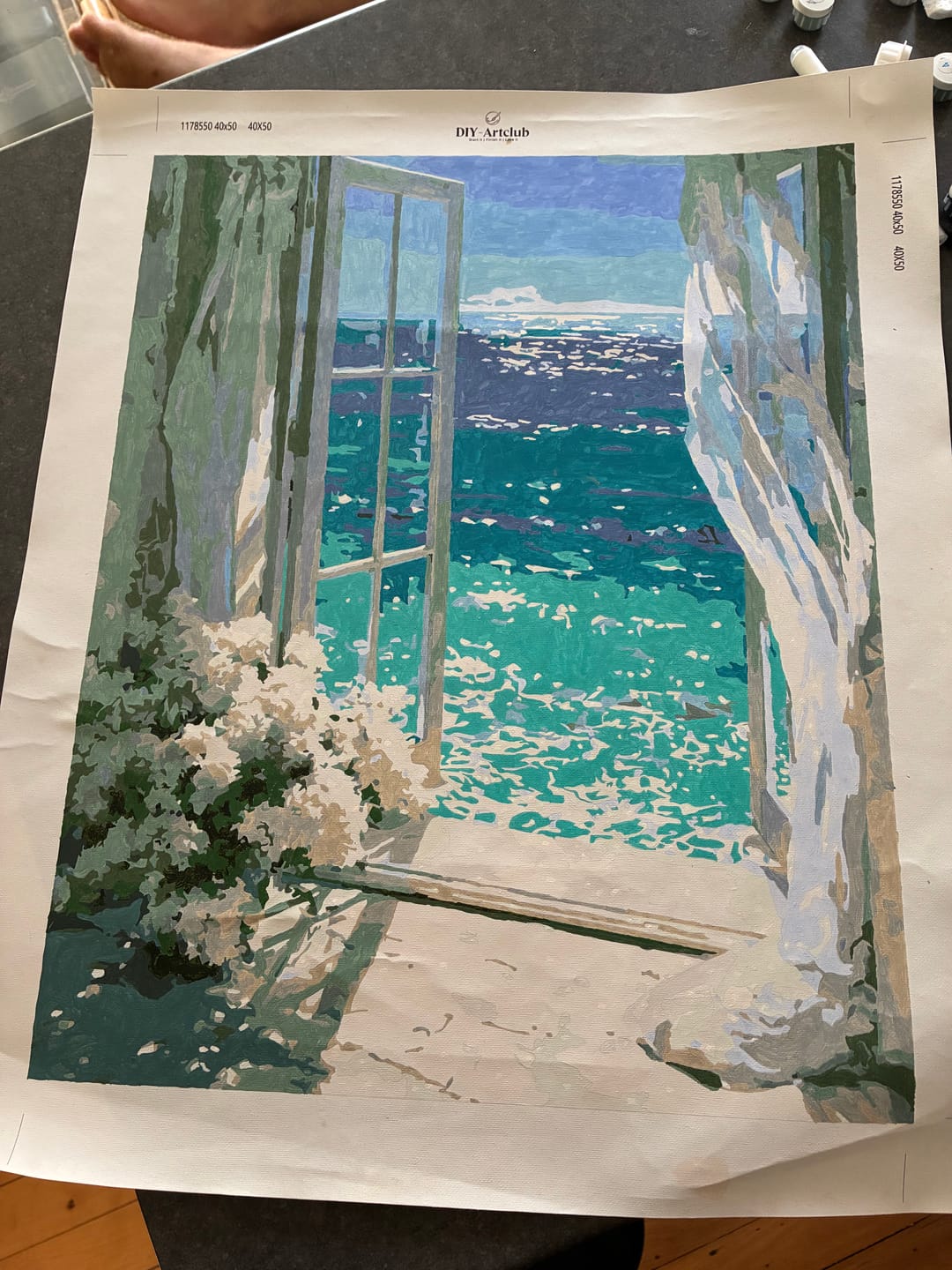 Customer photo review of By the Azure Window | Paint by Number