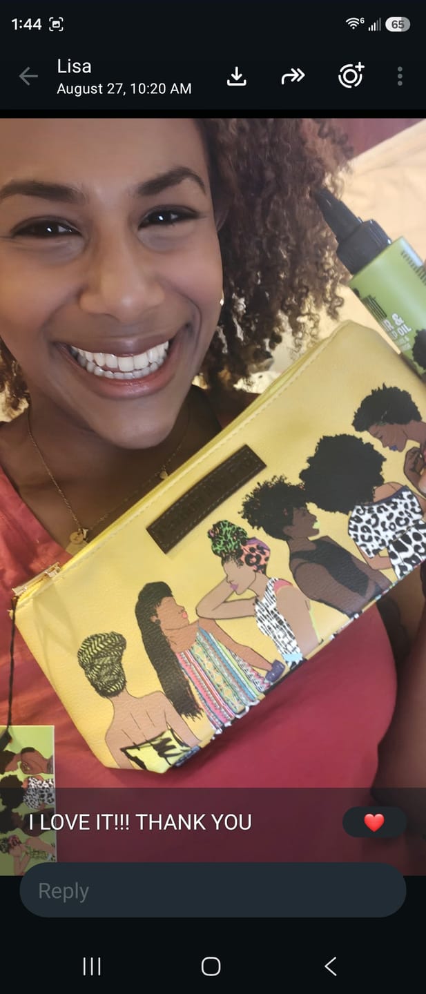 Customer photo review of Squad Yellow Cosmetic Bag