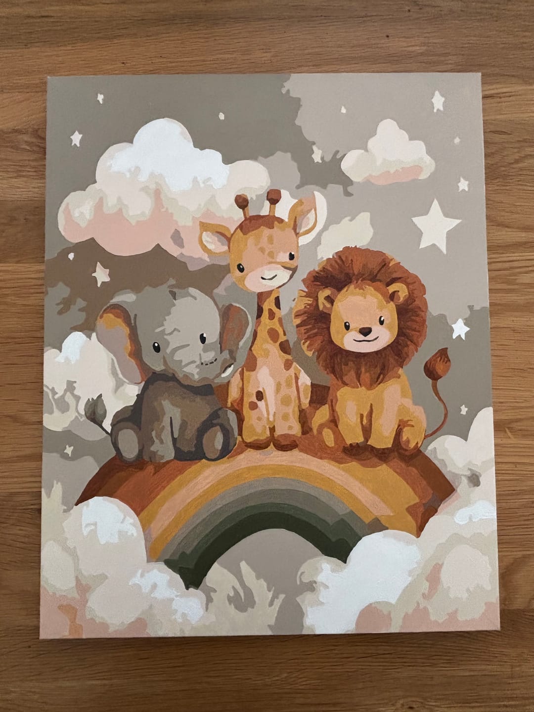 Customer photo review of Rainbow Friends | Paint by Number