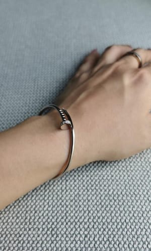 Customer photo review of JUSTE BRACELET 2.5MM SILVER DIAMOND