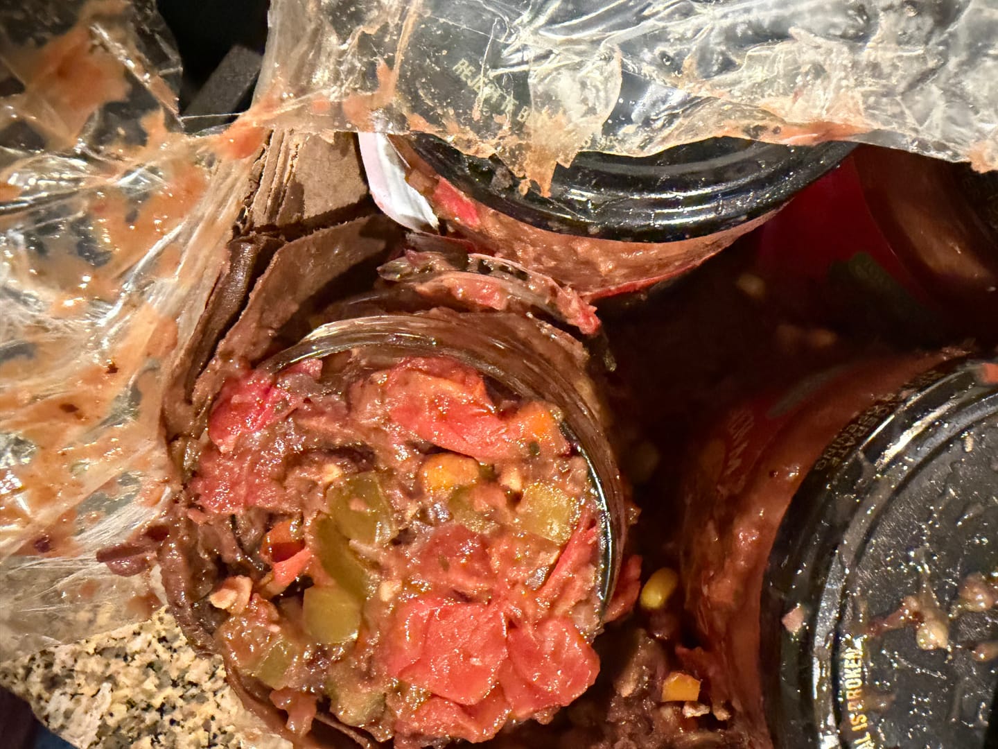 Customer photo review of Newman's Own Medium Chunky Black Bean & Corn Salsa - 16 OZ 8 Pack