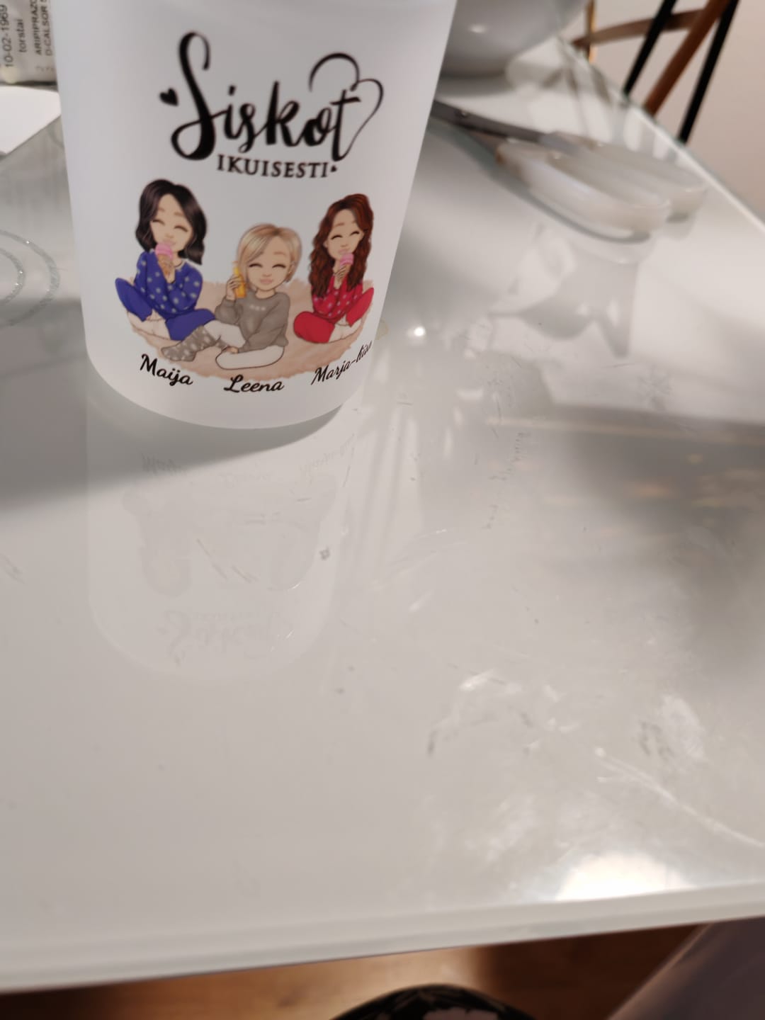 Customer photo review of Rakkaat ihmiset - Personoitu tuikkukynttilä