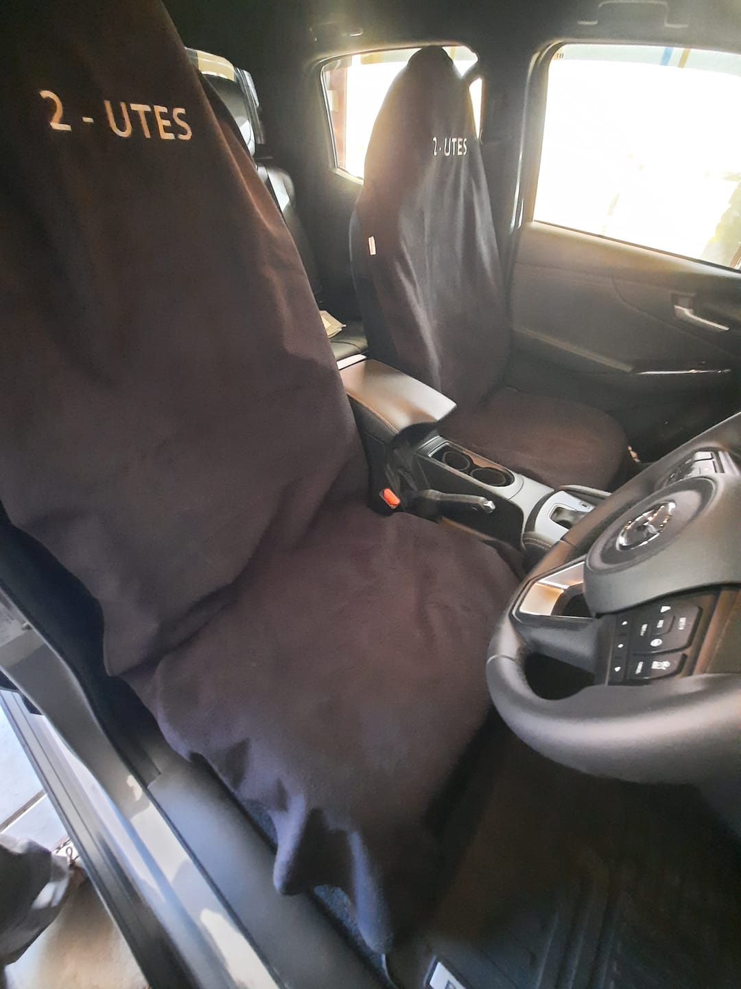 Customer photo review of Personalised Waterproof Car Seat Towel | Towel Society