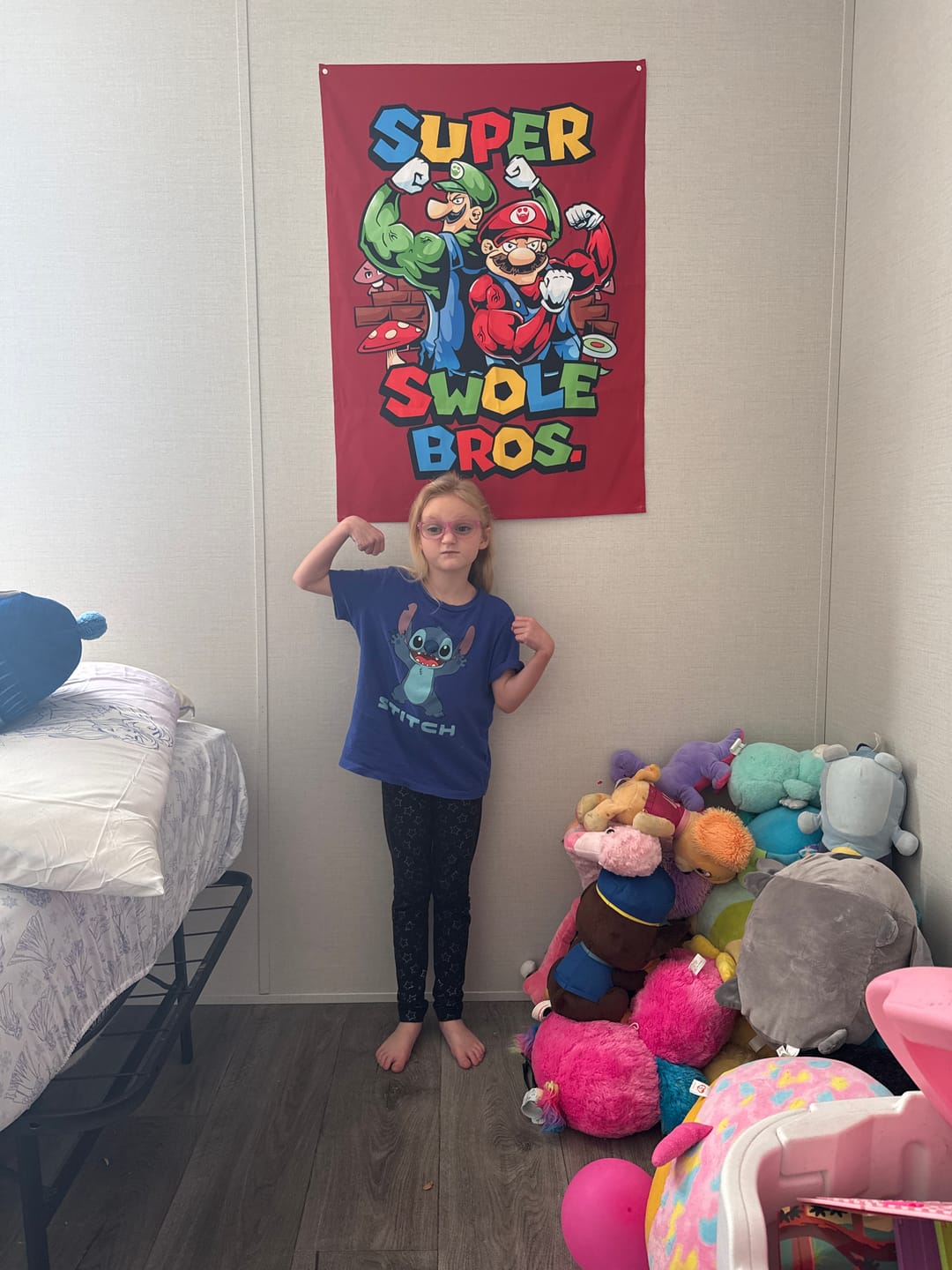 Customer photo review of Super Swole Bros Tapestry
