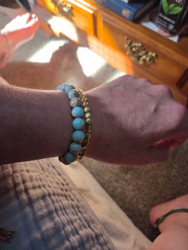 Customer photo review of 2 Tibetan Bracelets of Fortune