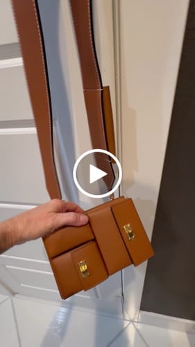 Customer photo review of kelly pocket 50mm brown epsom gold hardware shoulder strap
