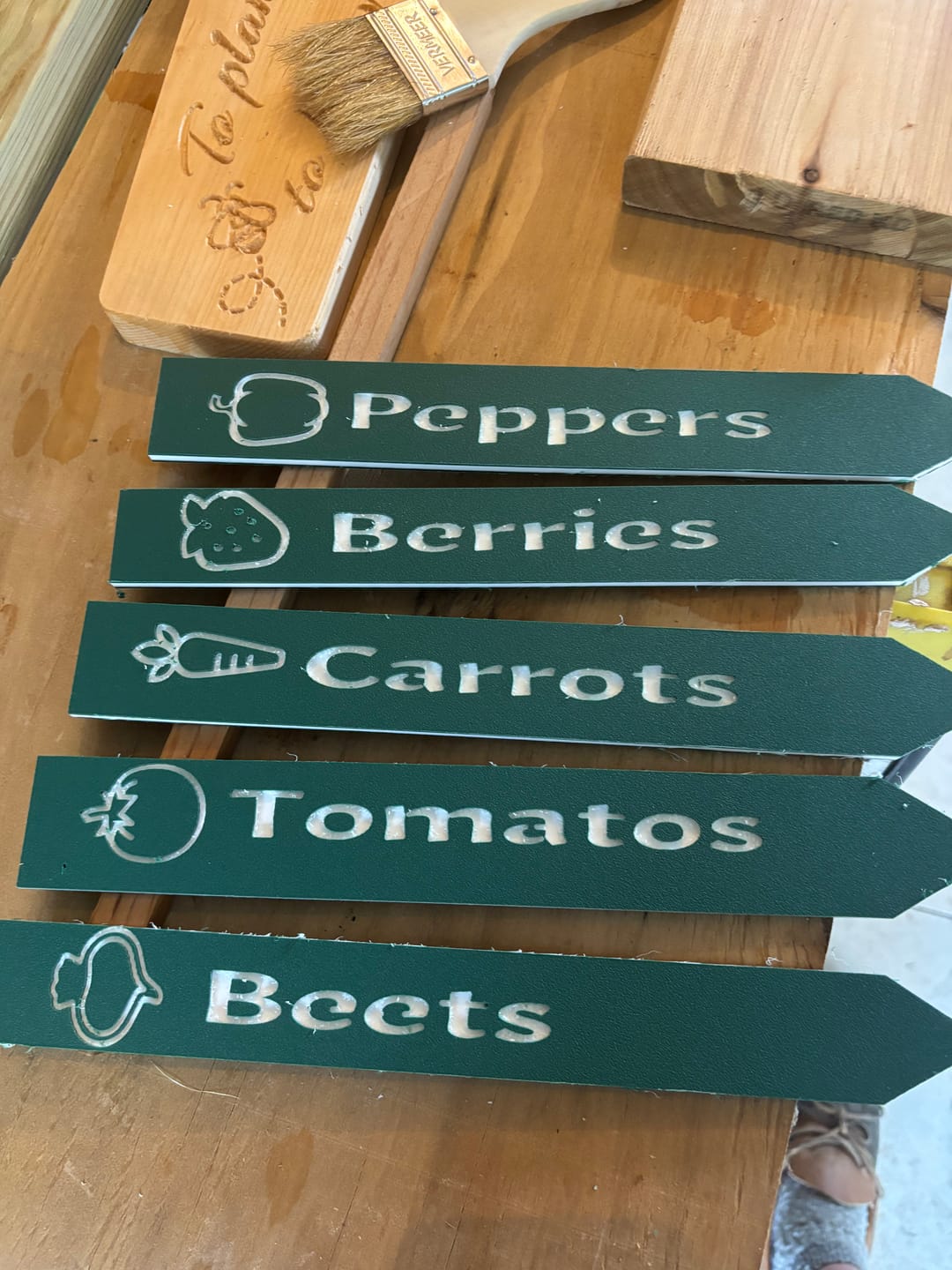Customer photo review of ColorCore HDPE Plastic - Premium Multi-Layer Engravable Sheets