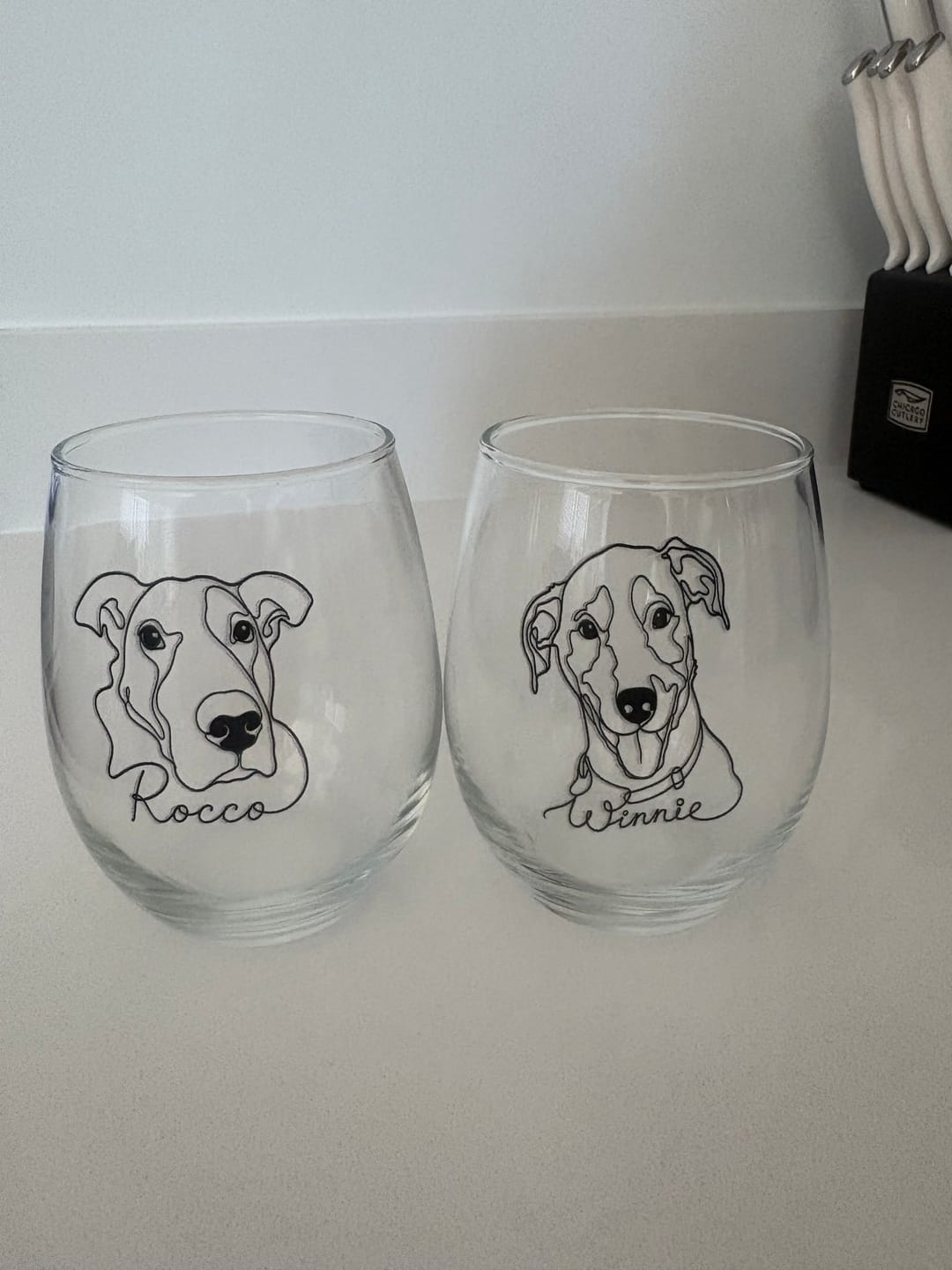 Customer photo review of Lineart - Personalized Wine Glass