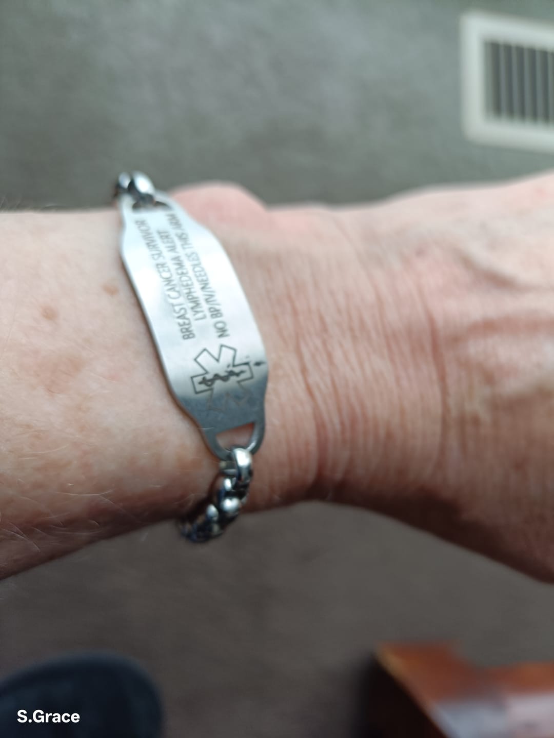 Customer photo review of Apex Shield Medical Bracelet