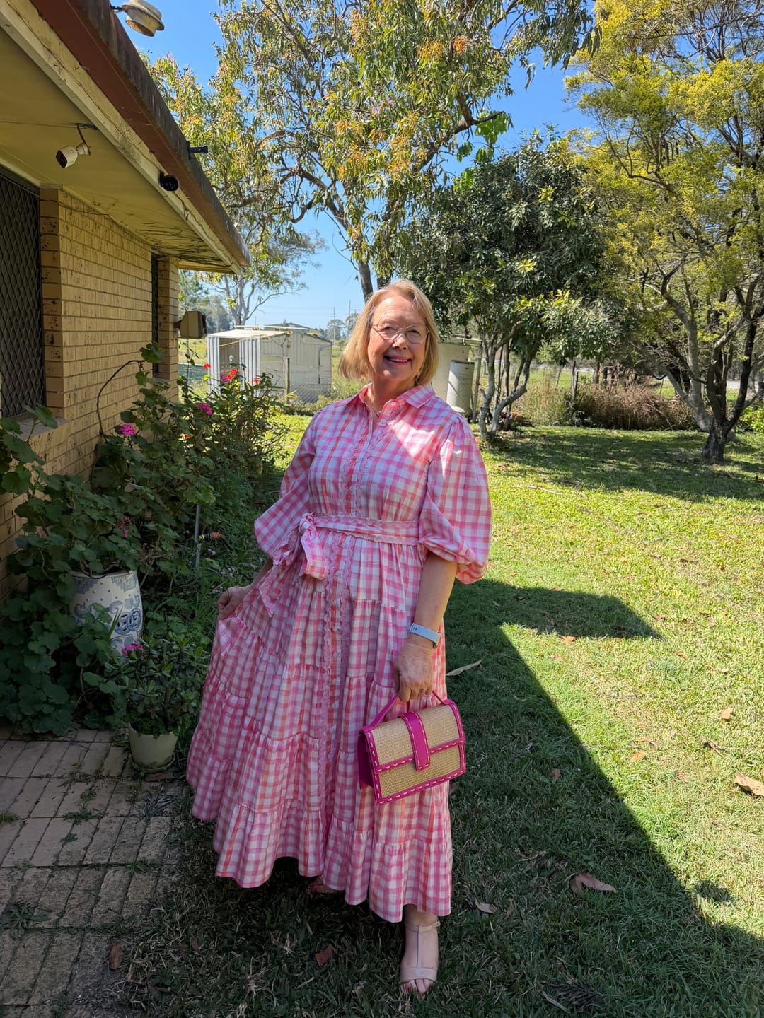 Customer photo review of Alice Dress - Pastel Pink/Orange