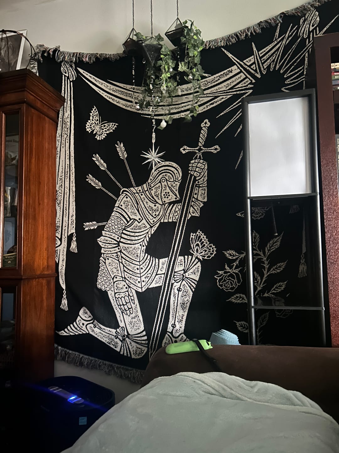 Customer photo review of Kneeling Knight Woven Blanket *Preorder