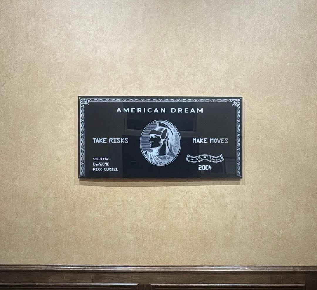Customer photo review of "American Dream" Card - Take Risks Make Moves