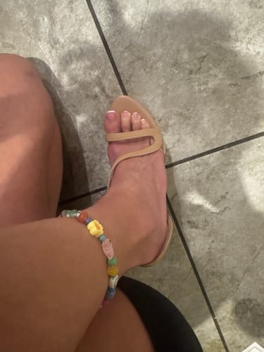 Customer photo review of CL 2026 Rosalie Alta 150mm Sandal Beige Leather