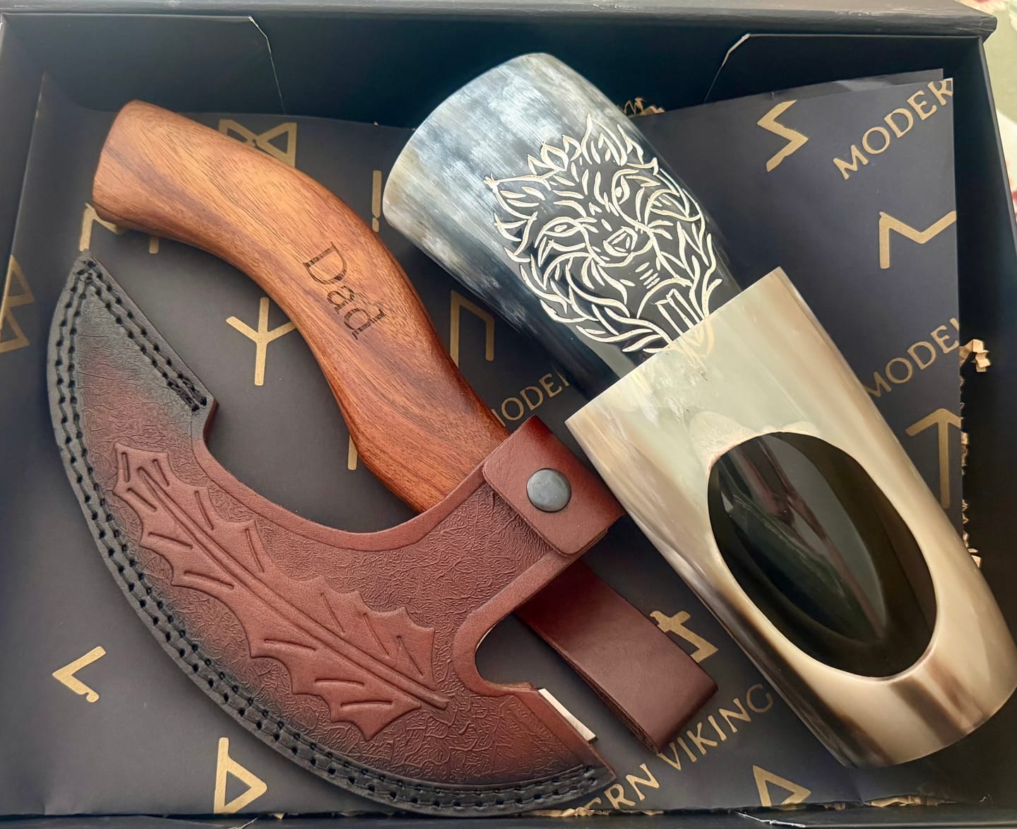 Customer photo review of Pizza & Beer Viking Gift Set