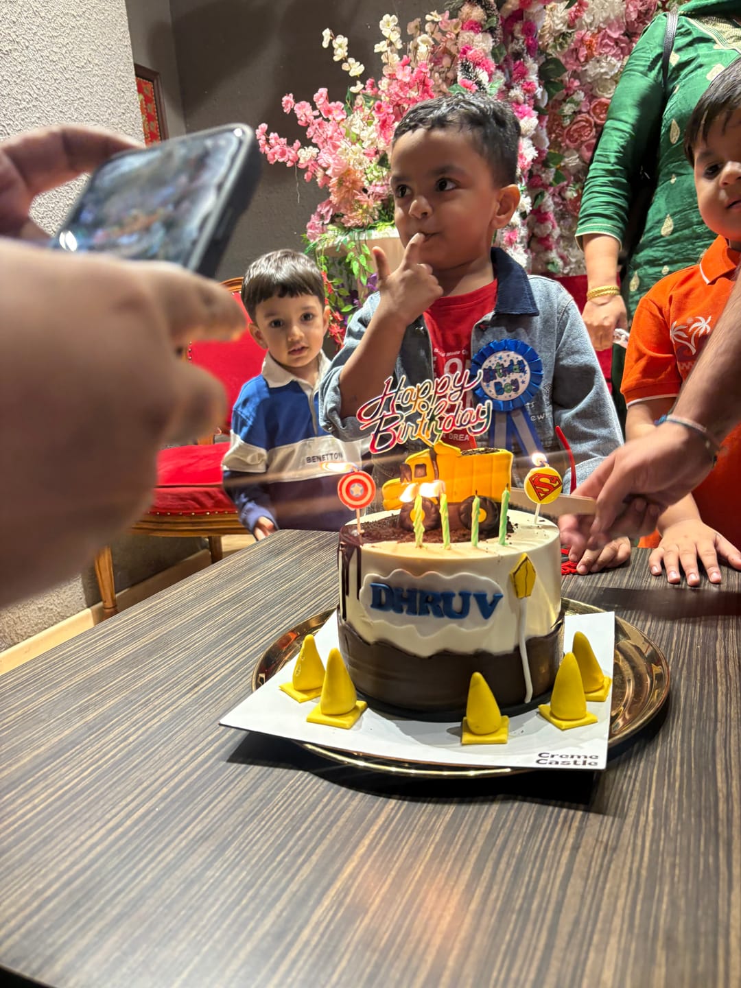 Customer photo review of Construction Theme Cake