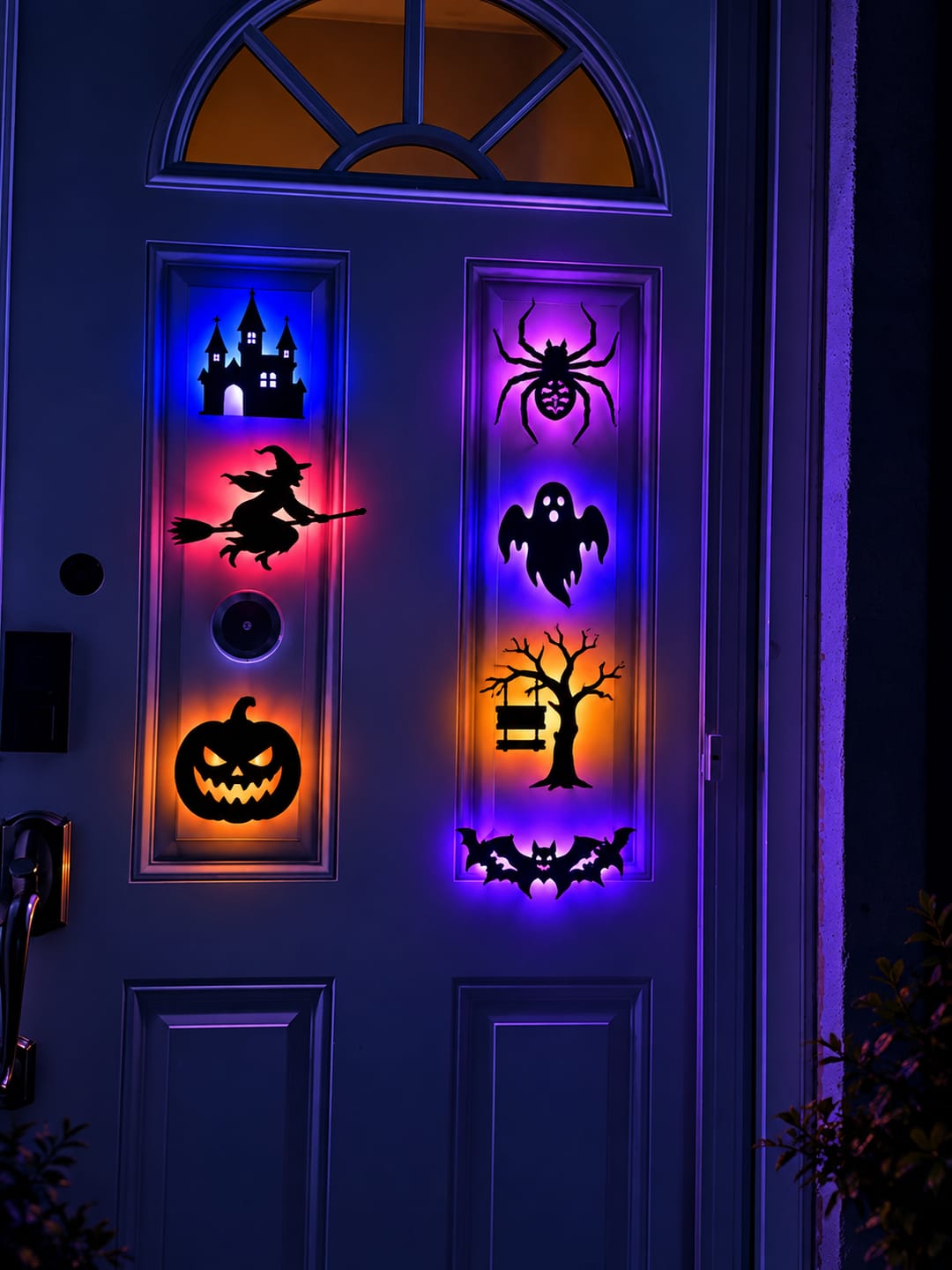 Customer photo review of Halloween LED Silhouette Wall Light Stickers