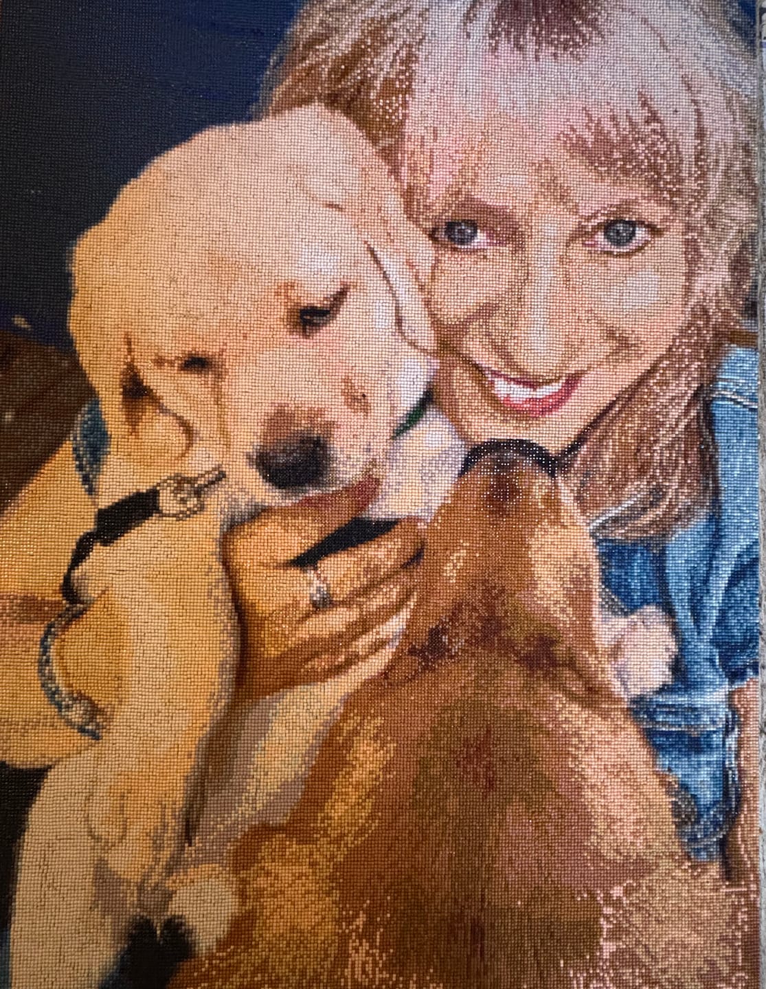 Customer photo review of Worlds Best Customized Diamond Painting Kit