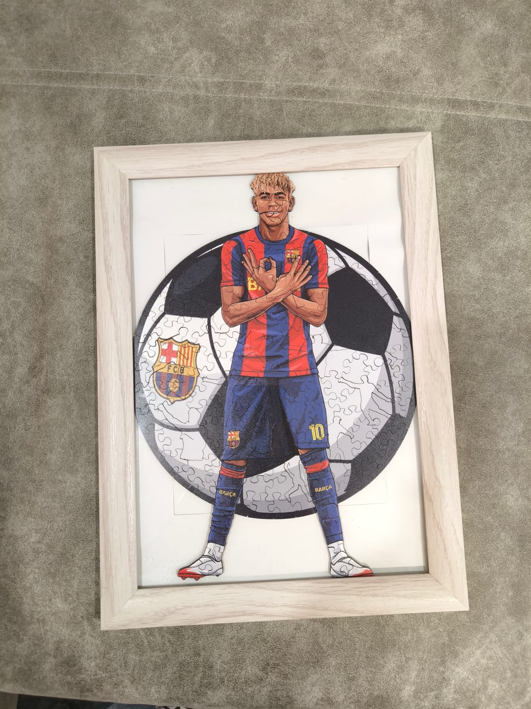 Customer photo review of Lamine Yamal - Wooden Puzzle