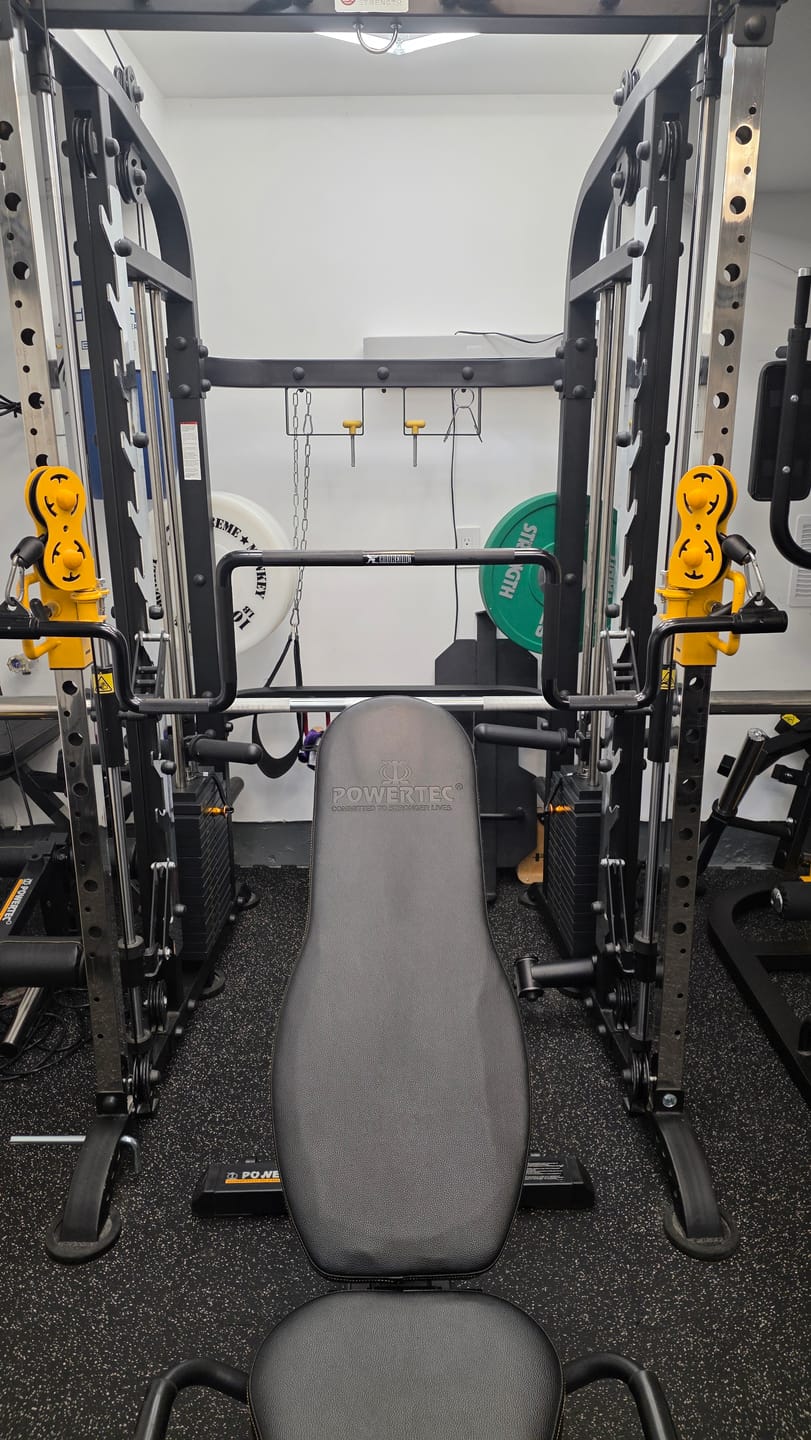 Customer photo review of - THE ANDREONI BAR ™ - A revolutionary and versatile cable machine attachment that replaces multiple bulky expensive gym machines.