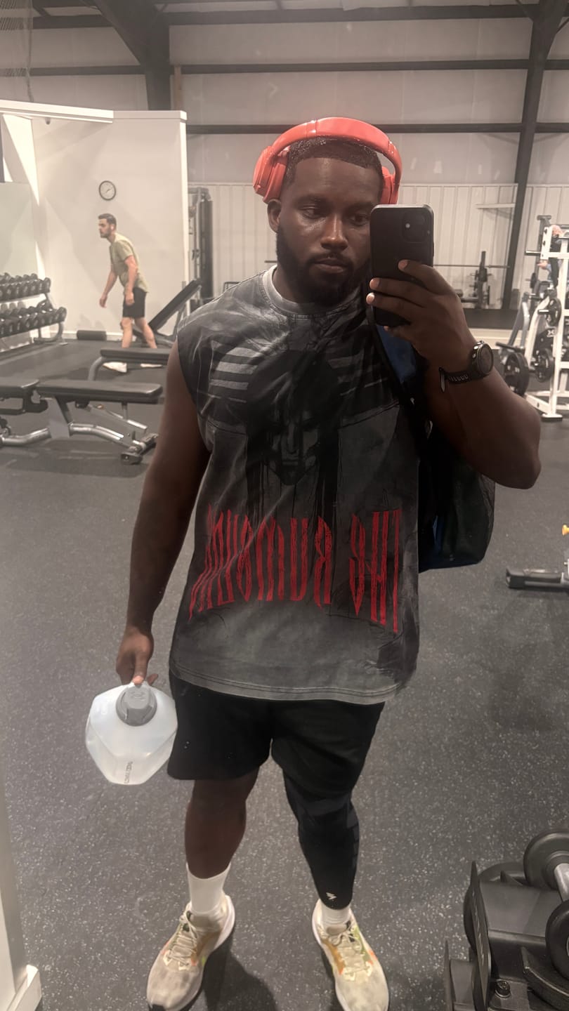 Customer photo review of Rumbling Cut Off Tee
