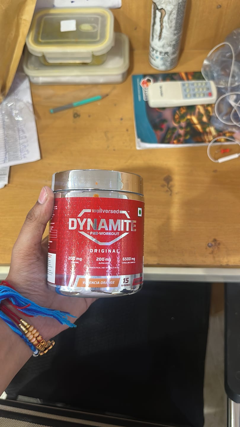 Customer photo review of Dynamite Pre-Workout | Valencia Orange - (210g, 15 Servings)