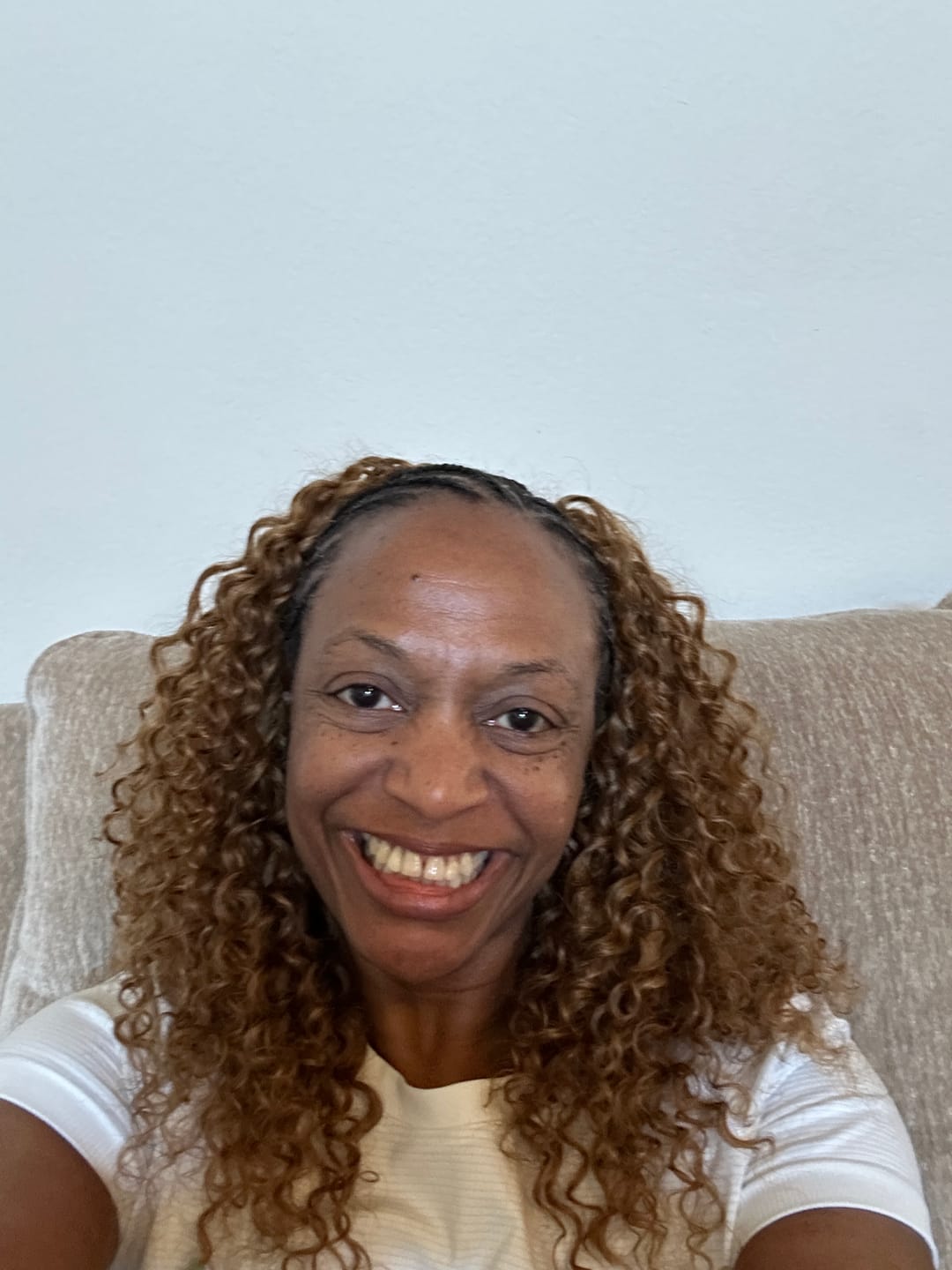 Customer photo review of #30 Light Brown Water Wave Human Crochet Hair