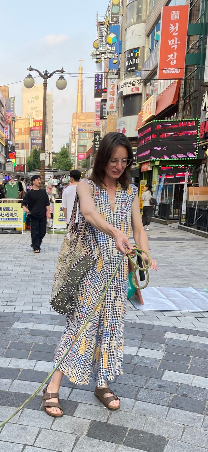 Customer photo review of NINA JUMPSUIT | TIC TAC PRINT