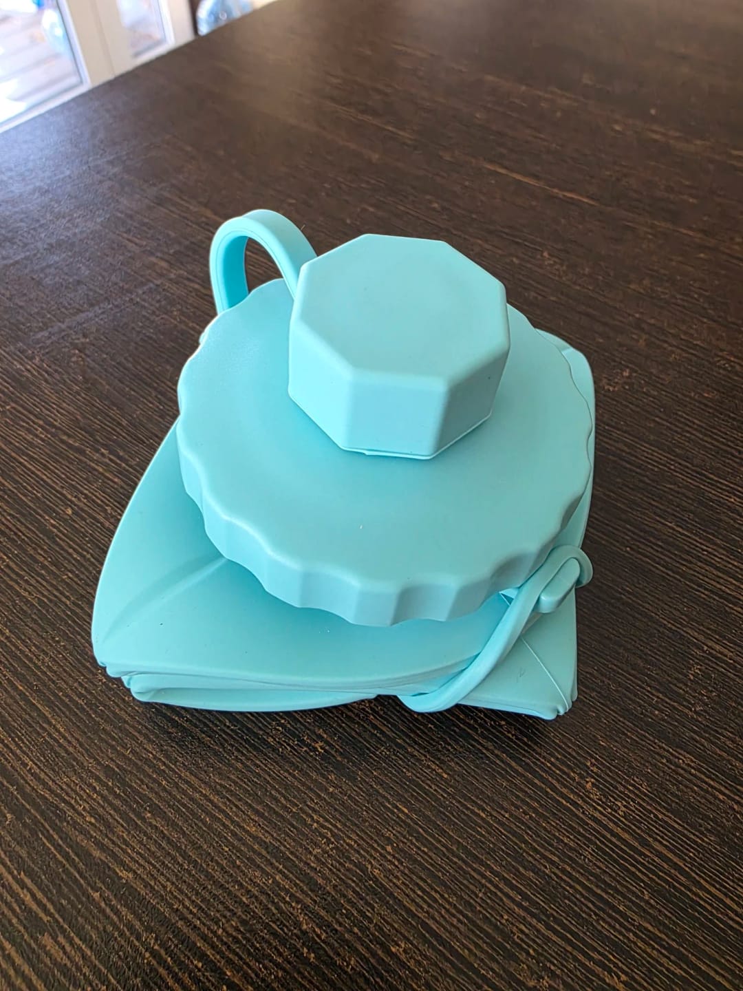 Customer photo review of Foldable Silicone Water Bottle