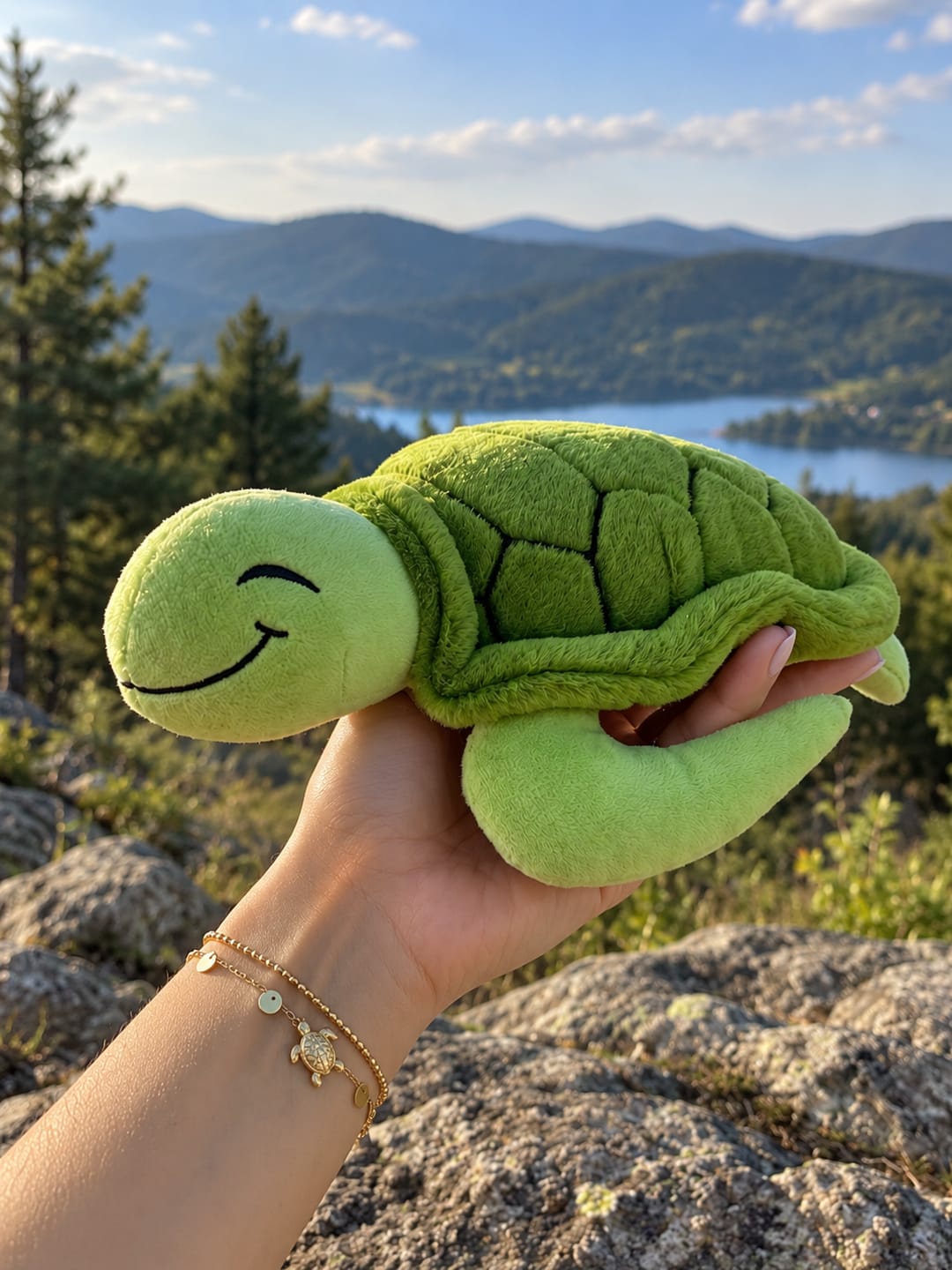 Customer photo review of Turtle Adoption Plushie