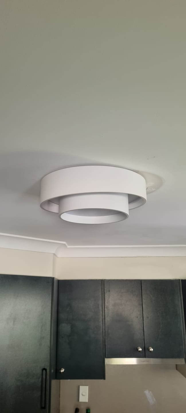 Customer photo review of Nordic 1-Light Oval Shape Led Ceiling Flush Mount With Wood Accent