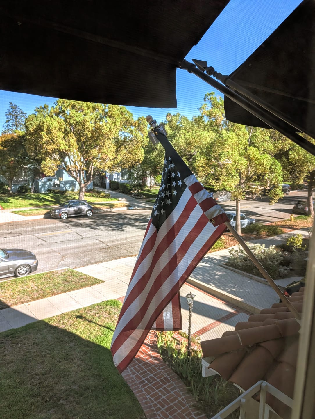 Customer photo review of Non-Tangle Flagpole Spinners
