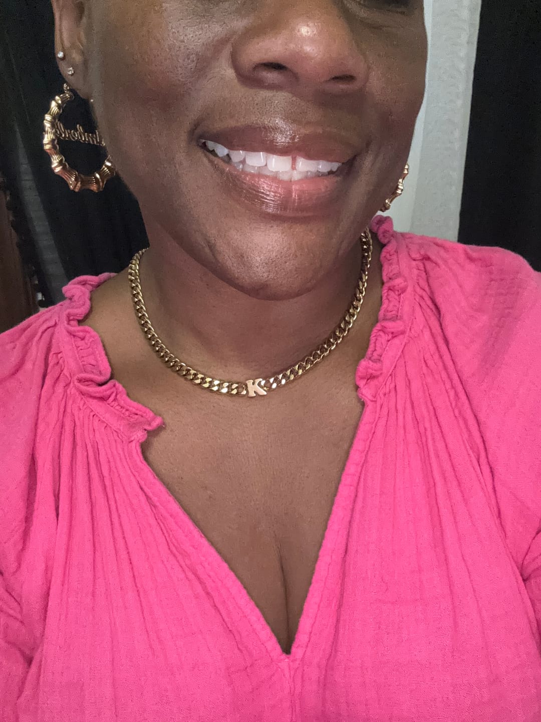 Customer photo review of Initials Choker w/ XL Cuban Chain