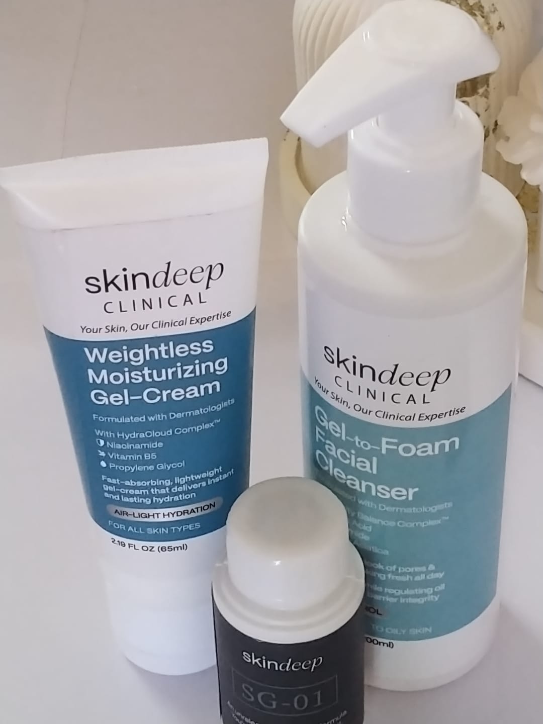 Customer photo review of Weightless Moisturizing Gel-Cream