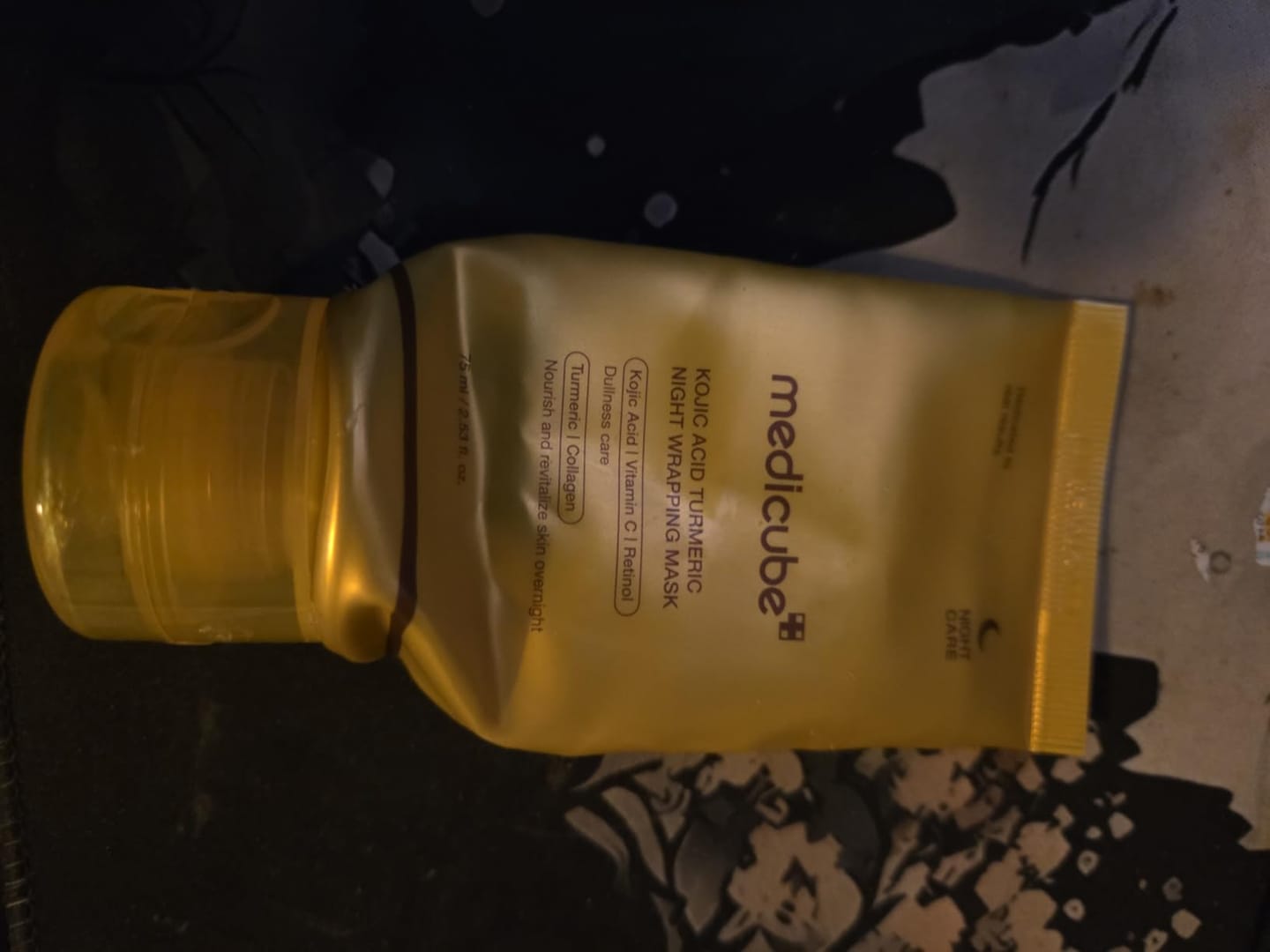 Customer photo review of Kojic Acid Turmeric Night Wrapping Mask ℗