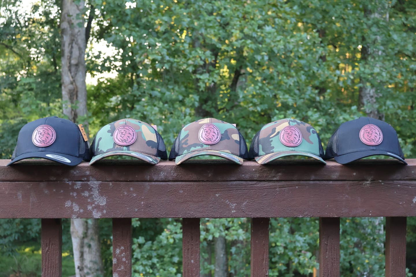 Customer photo review of (12 Pack) Custom Leather Patch Hats