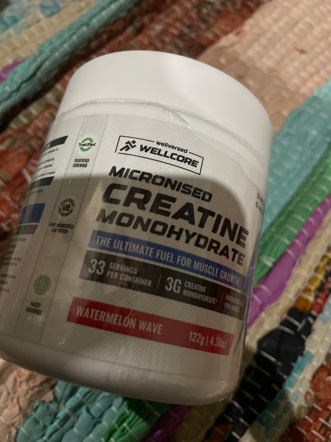 Customer photo review of Wellcore - Pure Micronised Creatine Monohydrate | Watermelon Wave (122g, 33 servings)