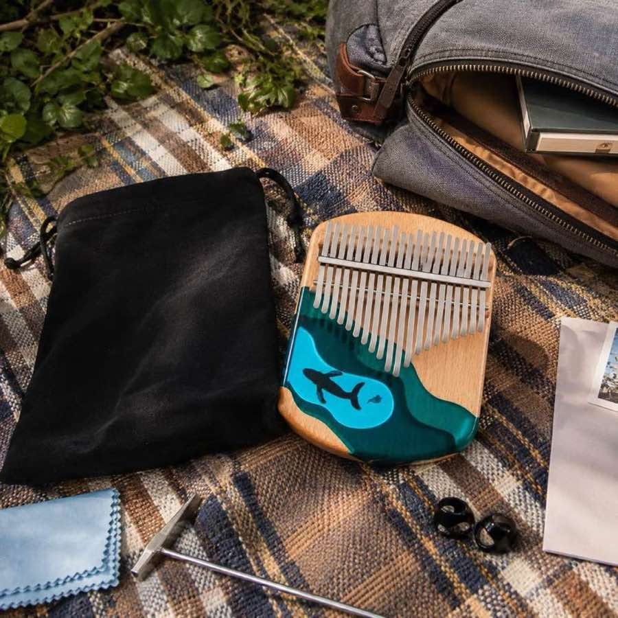 Customer photo review of Kalimba 17 Tasten - Ahornholz, Ozean-Design
