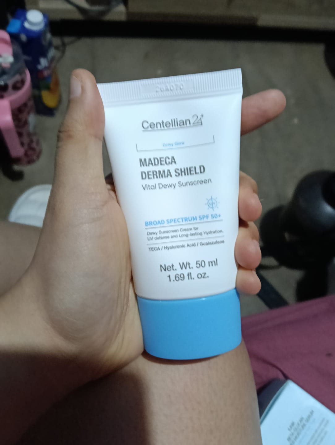 Customer photo review of Madeca Derma Shield Safe Tone-Up Sun Cream 50ml