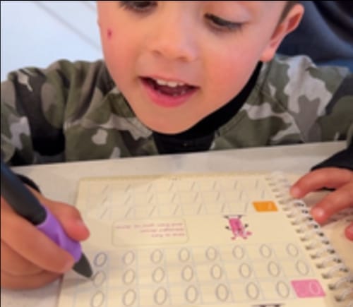 Customer photo review of LumoTrace™ Workbook: Give your child a head start