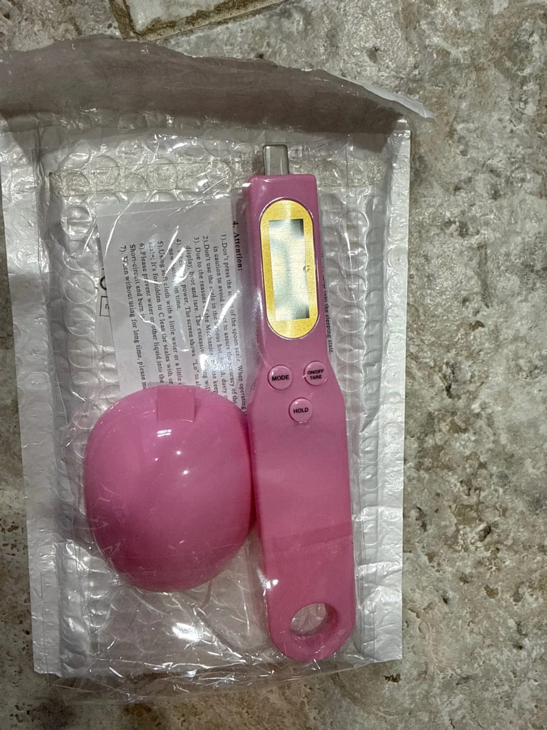 Customer photo review of Cuchara Báscula Digital de Precisión 0,1g — Ideal para Recetas, Macros y Café