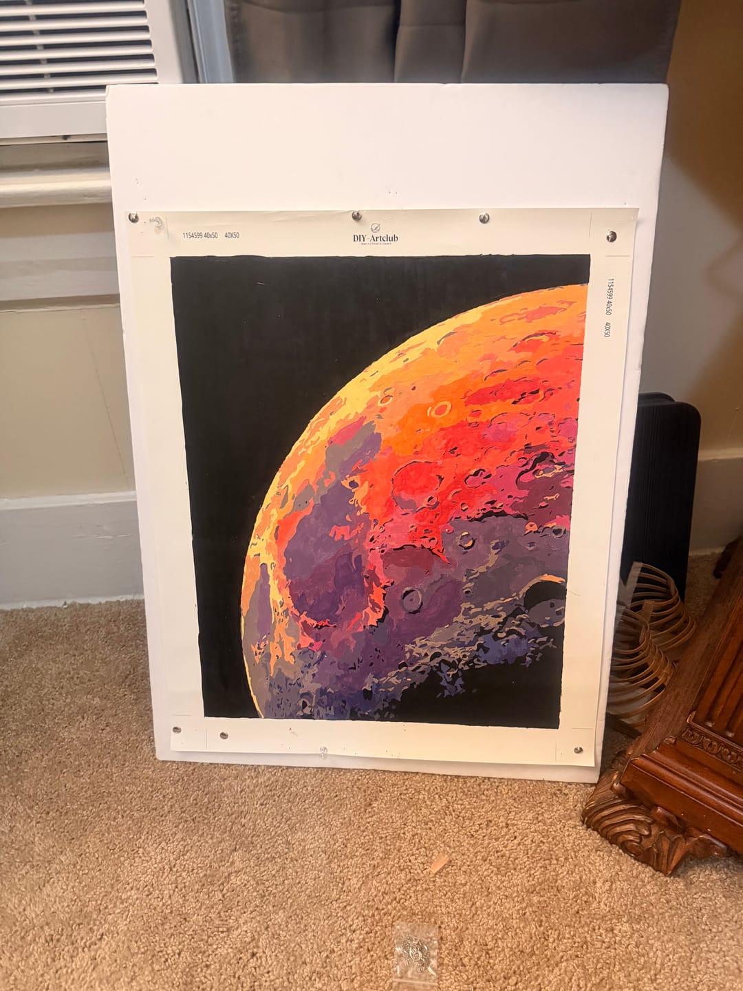 Customer photo review of Moon Side | Paint by Number