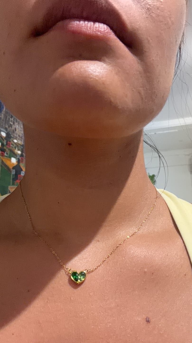 Customer photo review of Amore Crystal Heart Necklace