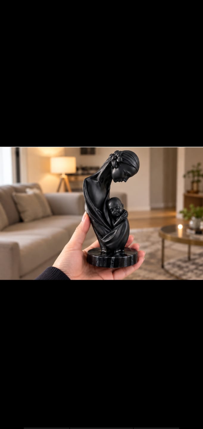 Customer photo review of Black Mother & Child Decorative Sculpture – Elegant Modern Home Décor