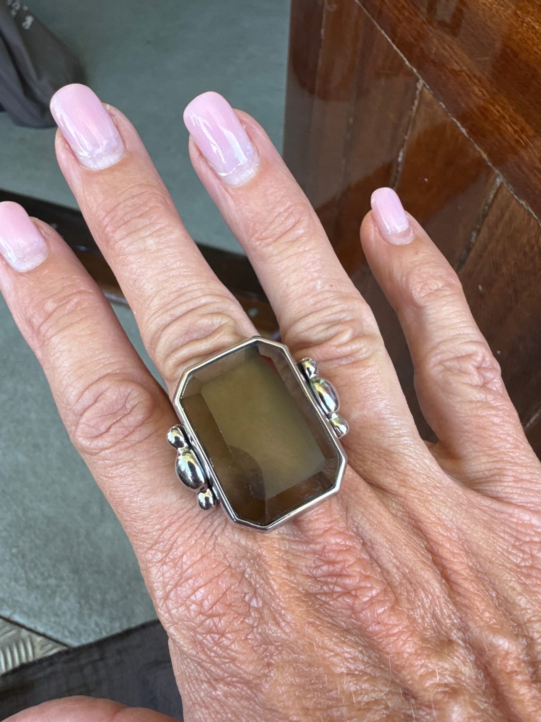 Customer photo review of Marique French Vintage Agate Ring